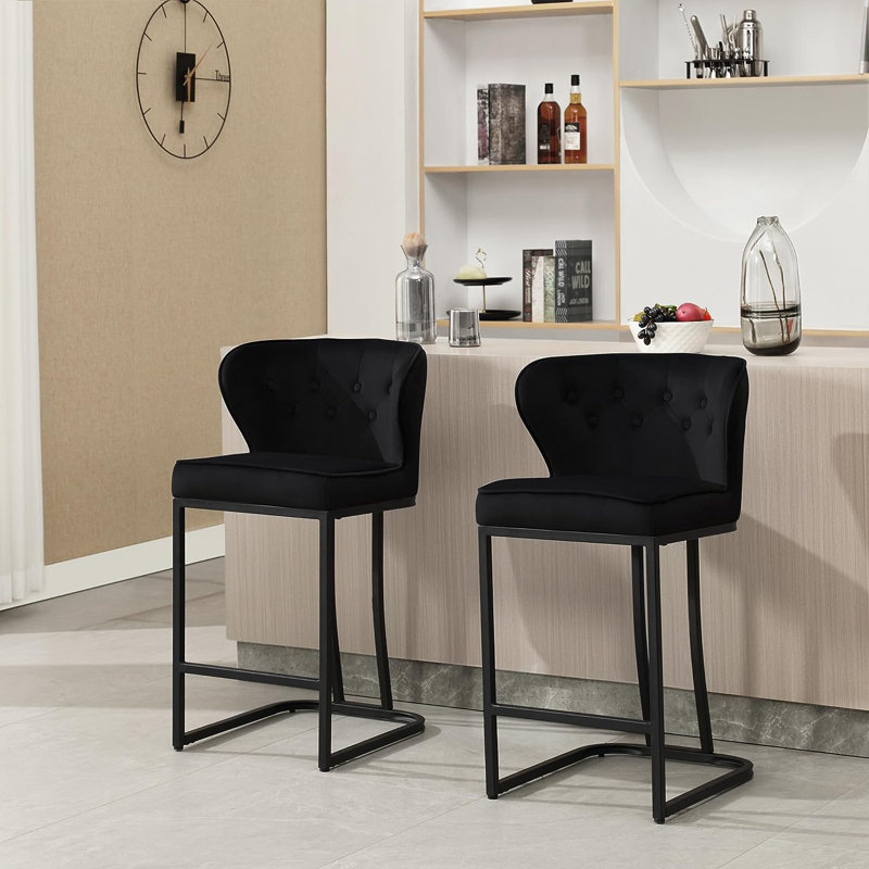 Plath Bar Stool Set, Black
