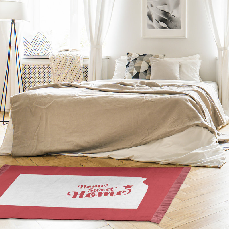 Tapis de zone rouge topeka pour la maison
