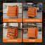 Coffre à outils roulant robuste à 5 tiroirs - Armoire de rangement mobile en métal avec tiroirs et roues verrouillables, poignée latérale, doublure de protection - Garage, atelier, atelier de réparation - Orange-132151812