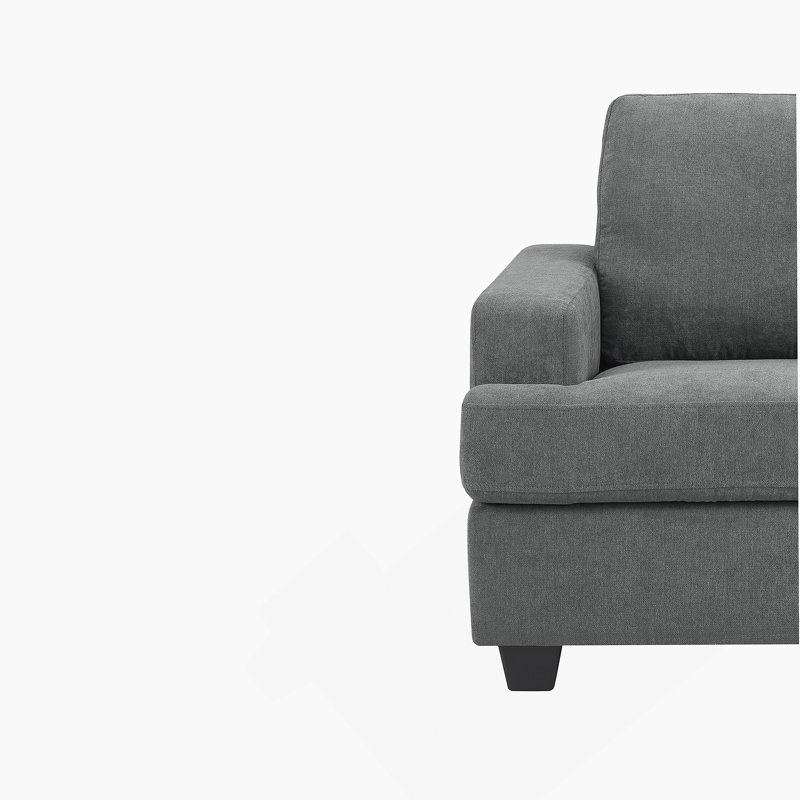 Modern Accent Chair, Wooden Frame With Polyester Fabric, Plush Cushion, Comfortable Single Sofa Chair For Living Room Bedroom