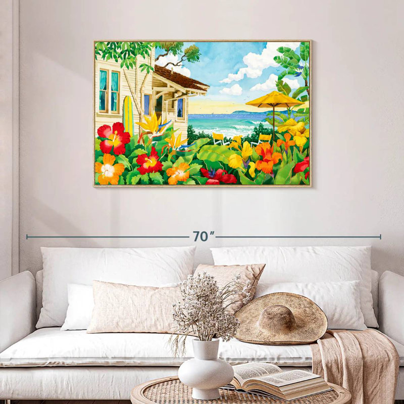 The Good Life, Cadre flottant en bois naturel, 43 po x 29 po