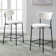 Medfield 26'' Modern Upholstered Bar Stools with Curved Backrest