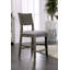 Chaise d’appoint rembourrée en lin gris Abena