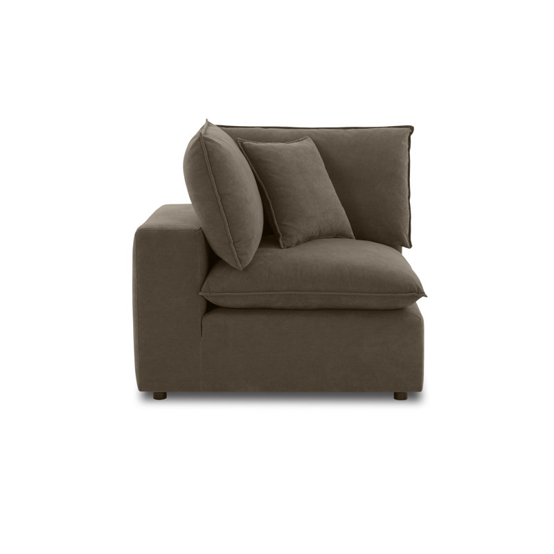 Hadleigh Chocolate Brown Velvet Corner Chair