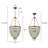4-light Antique Brass Beaded Crystal Chandelier