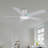 52" Flush Mount Ceiling Fan With Lights And Remote Control, Reversible And 5 Dual-sided Blades-498187536