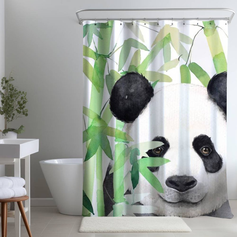 Shower Curtain CH1 – Polyester Shower Curtain, Dye Sublimation Print, 71" W × 74" L
