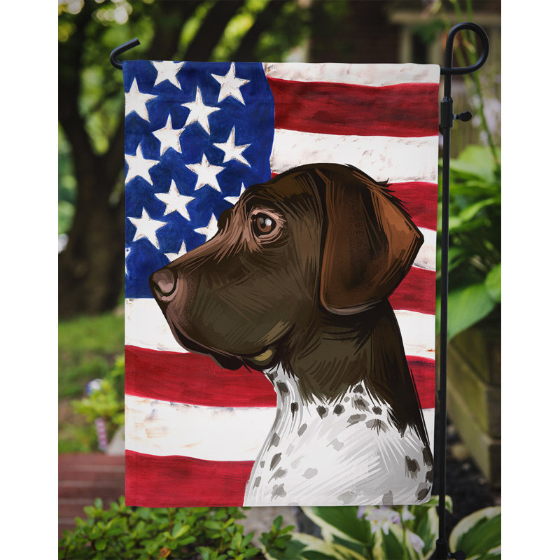 Polyester à 2 côtés 15 x 11 po drapeau de jardin, Pointeur danois