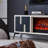 Modern simulation electronic fireplace TV cabinet