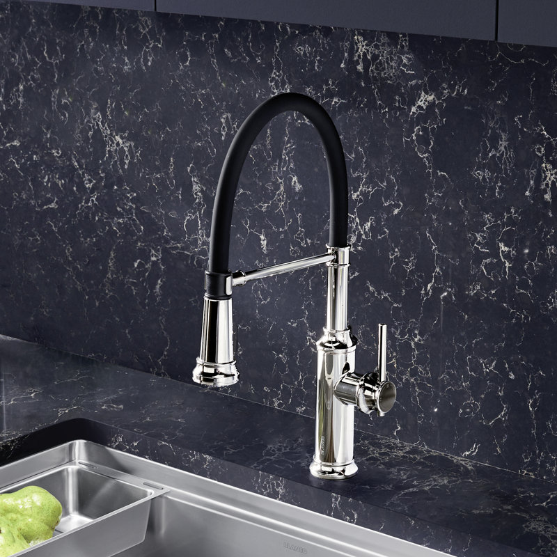 Empressa Semi-Pro Pull-Down Dual-Spray Kitchen Faucet, Polished Chrome