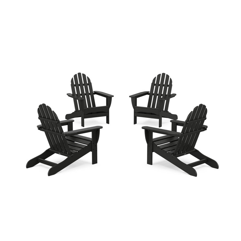 Ensemble de conversation classique Adirondack POLYWOOD, Noir