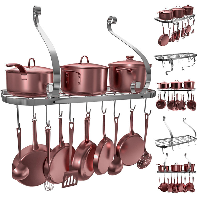 Vdomus Expandable Pot Organizer Rack For Under Cabinet For Kitchen