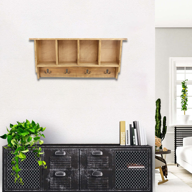 Solid Wood Wall Organizer