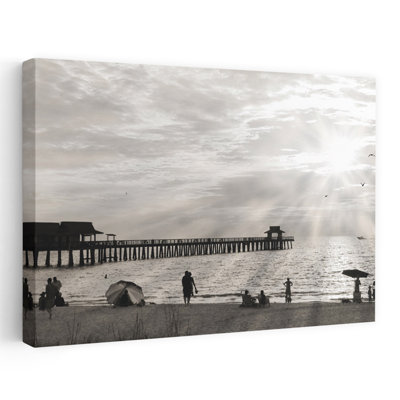 Sunset At Naples Pier Abstract Coastal Art