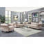 Fauteuil d'appoint capitonné beige avec coussin-746084584
