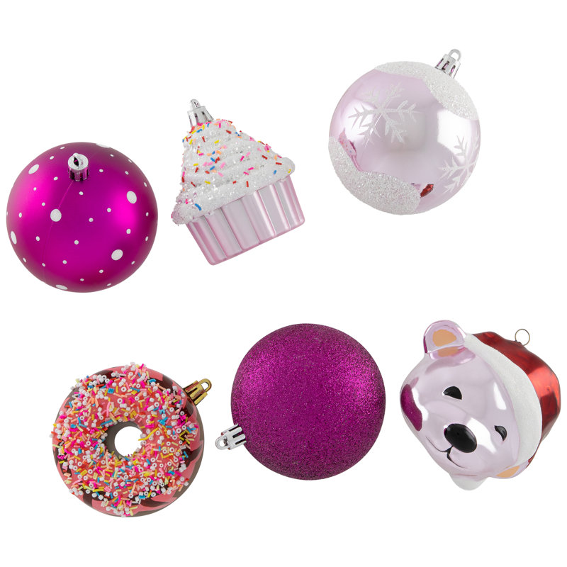 Ornements de Noël incassables pour petits gâteaux et beignets - 3 po (76 mm) - 54 carats