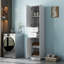 Grande armoire de rangement moderne avec portes, tiroirs et tablettes réglables Lulu