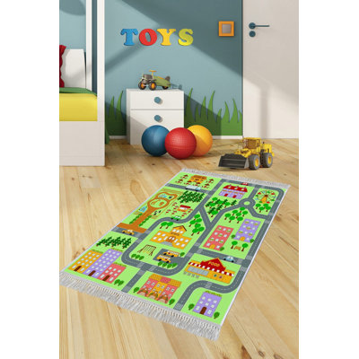 Vega Green/Grey/Orange Rug