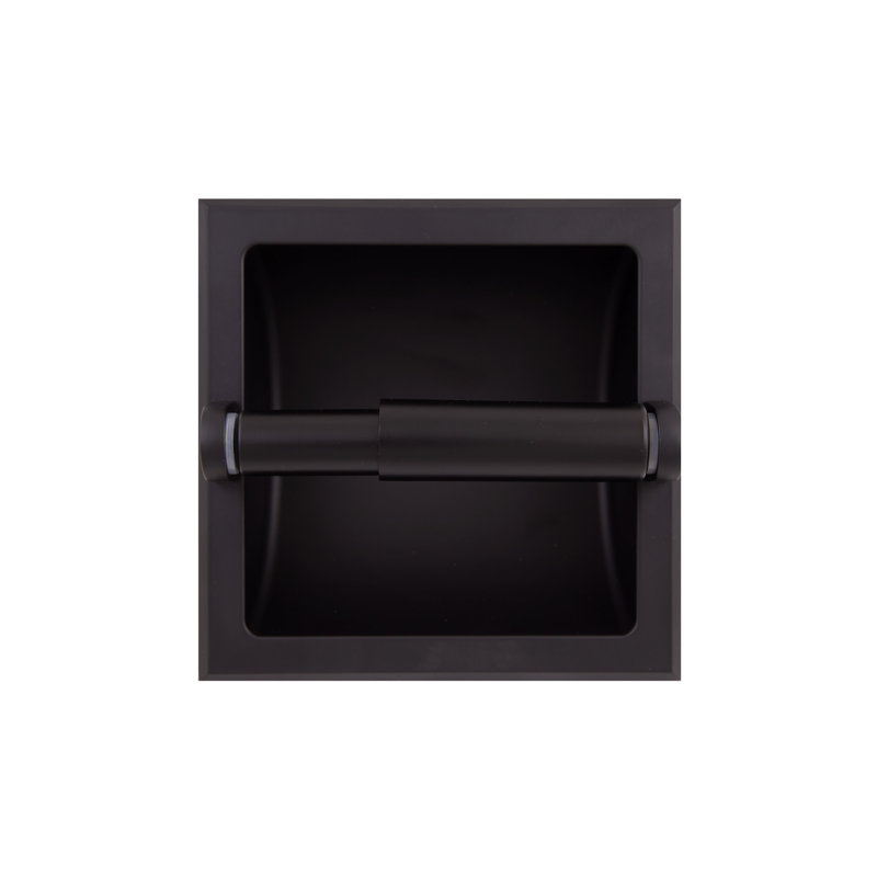Diallo Recessed Toilet Paper Holder, Matte Black