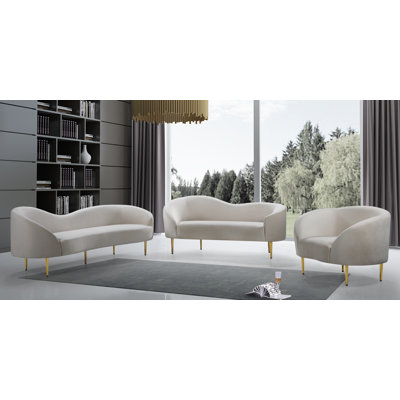 Shurtz 3 - Piece Velvet Living Room Set
