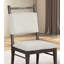 Ensemble de chaises de salle à manger 100% polyester rembourrées noyer foncé
