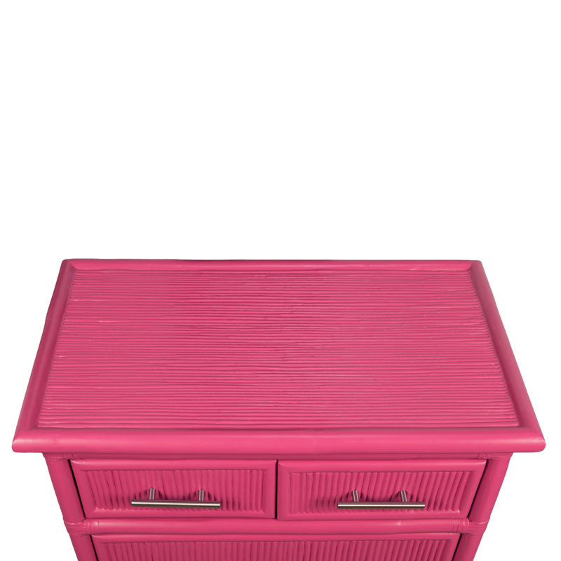 4 - Drawer Nightstand, Hot Pink