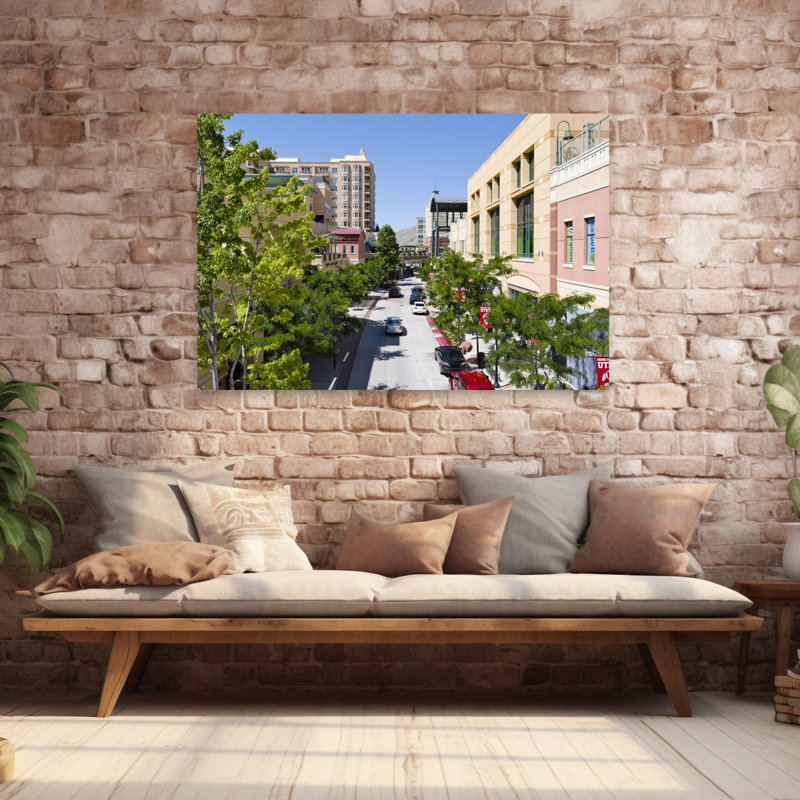 Gateway Shopping Center Downtown Salt Lake City Salt Lake City Utah USA by Scott M. Tansey - Wrapped Canvas Print