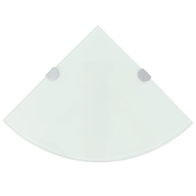 Coeyn Triangle Glass Floating Shelf, 9.8" W x 9.8" L, Clear