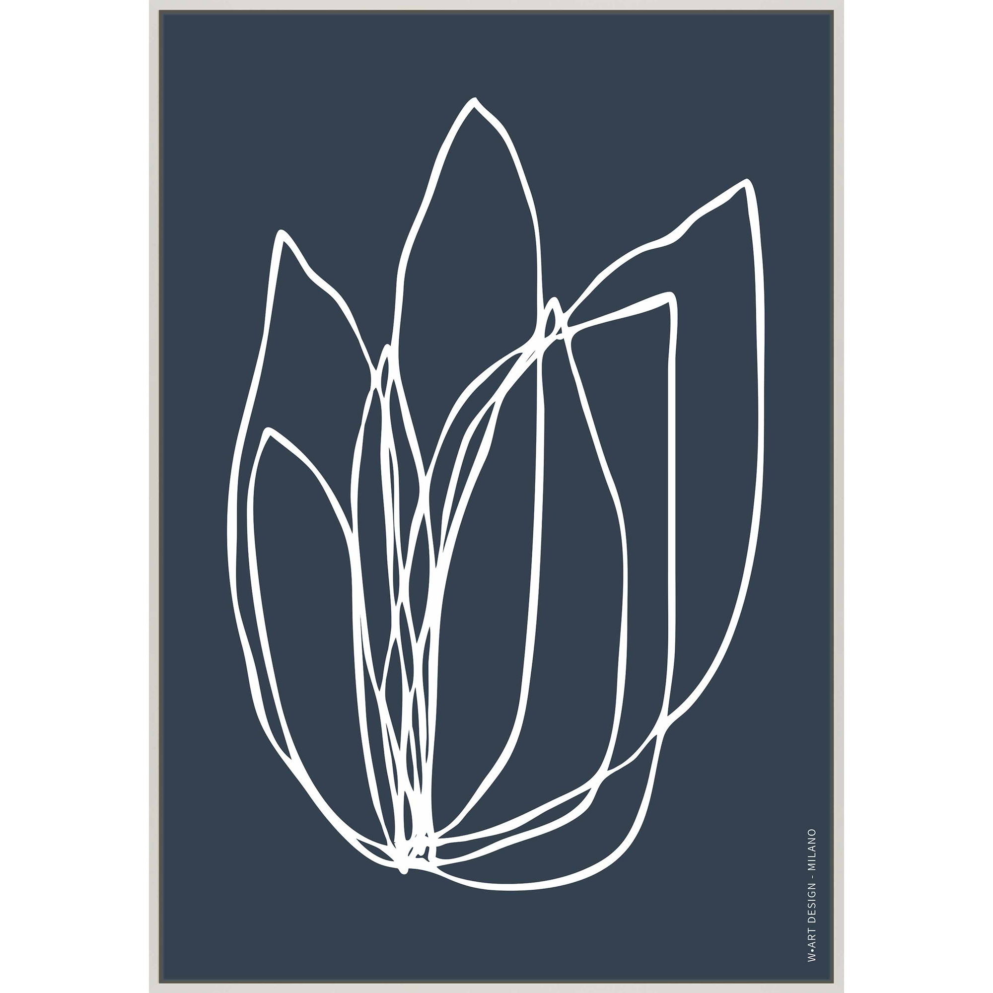 Tracings 2 by Romina Gadler, 25" H x 17.5" W x 1.25" D, White Framed Canvas