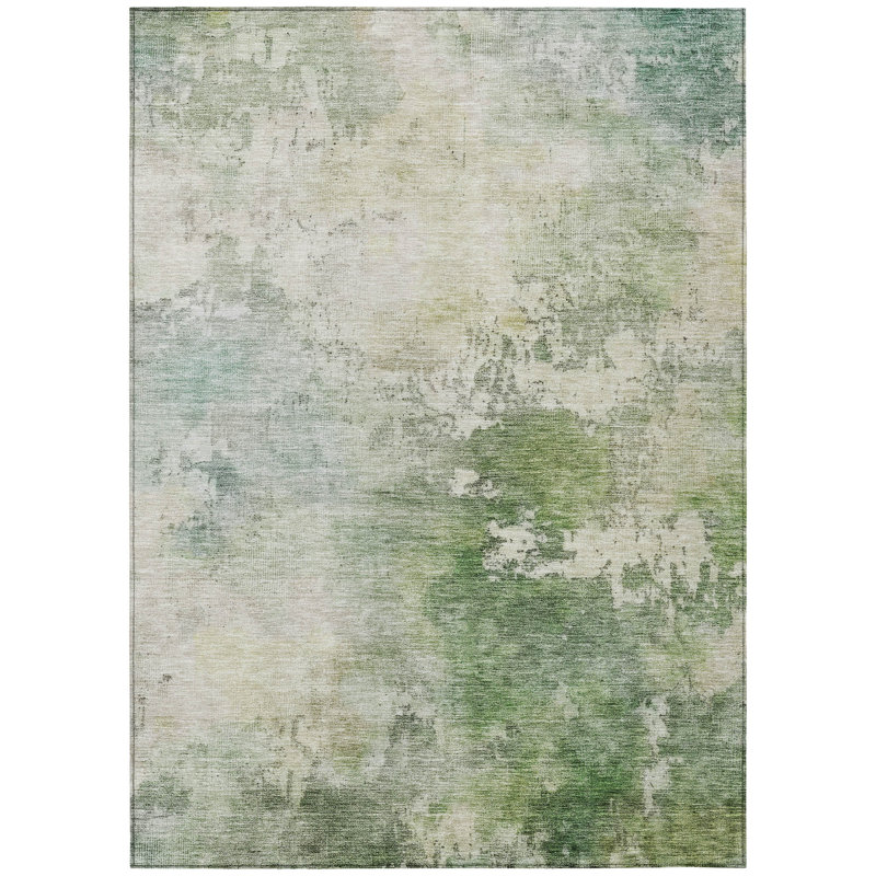 Tapis intérieur / extérieur vert Agatha , 8' x 10'