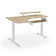 Inbox Zero Marquasha L Shaped Standing Desk with Monitor Stand & LED Strips, Dual Motor