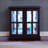 LED Curio Display Cabinet,Antique Display Cabinet with Adjustable Shelves,Retro Design Quality Showcase with Lattice Doors Elegant Bookcase and Storage Cabinet for Home Decor and Organization-166794235