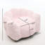 Grand pouf en fausse fourrure à motif de pétales, rose pâle – Canapé lounge confortable pour adultes et enfants