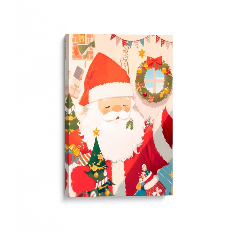 «Santa's Nook II» par Melissa Wang, reproduction d'art sur toile, H 18 po x l 12 po