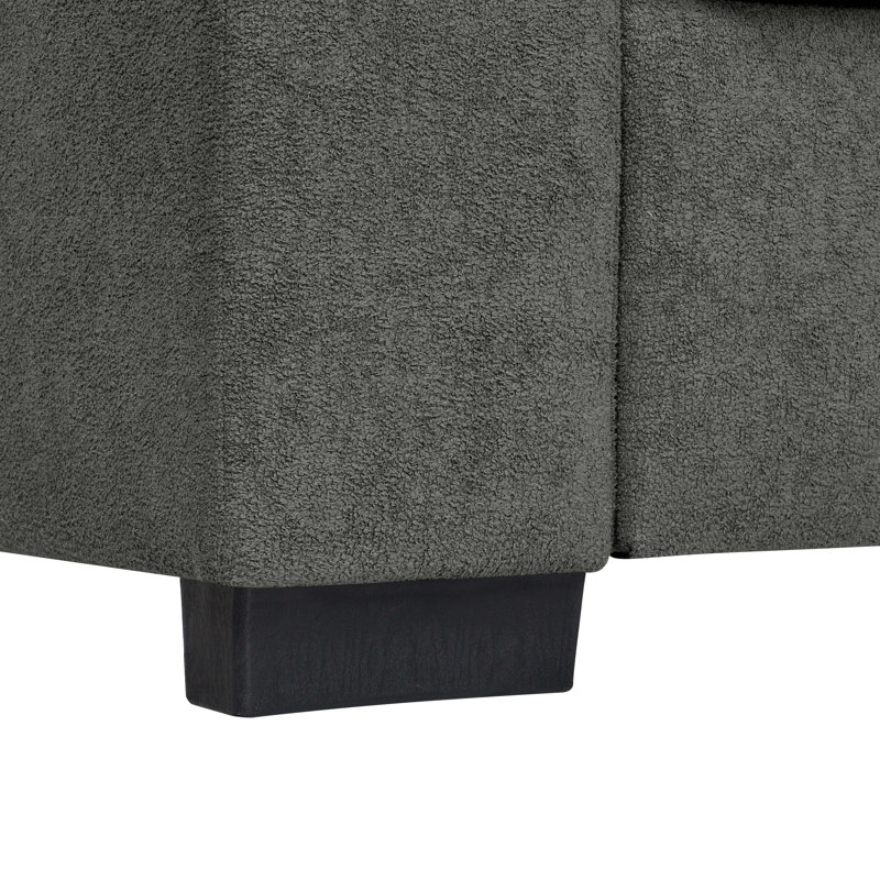 Aquarine Upholstered Sofa, Dark Gray