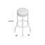 Tabouret de bar avec coussin-16399221