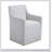 Grey Polyester Armchair with Rectangle Base Style