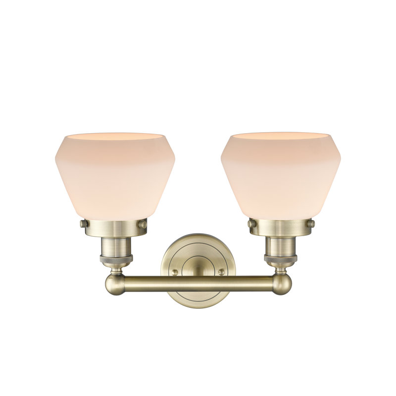 Rivka 2 - Light Dimmable Vanity Light, Matte White, Antique Brass