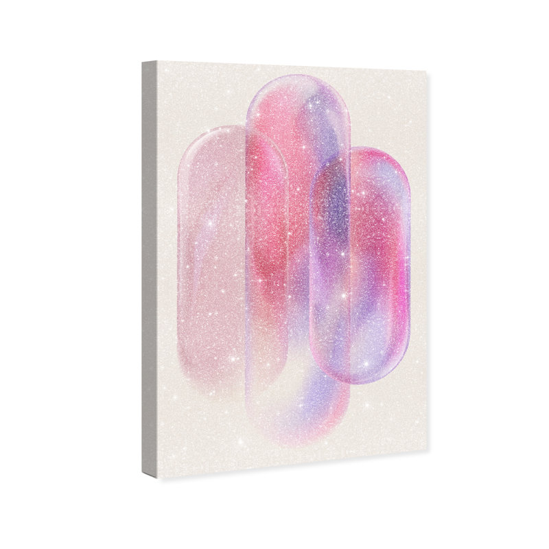Pink Topaz Gradient Canvas Abstract Print by Oliver Gal, Black Frame, 10 x 15, 45"H x 30"W, Gallery Wrapped