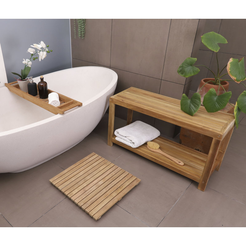 35'' W Teak Shower Bench