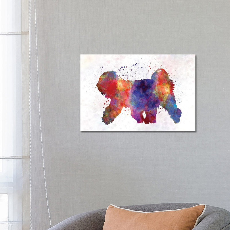 Tibetan Terrier In Watercolour by Paul Rommer - Wrapped Canvas Painting, 66.04 cm H x 45.72 cm W
