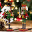 Wooden Christmas Nutcracker Soldier 2 Pieces Figurine Set