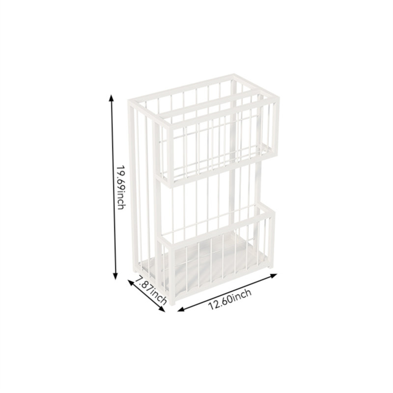 Metal Freestanding Umbrella Stand, White