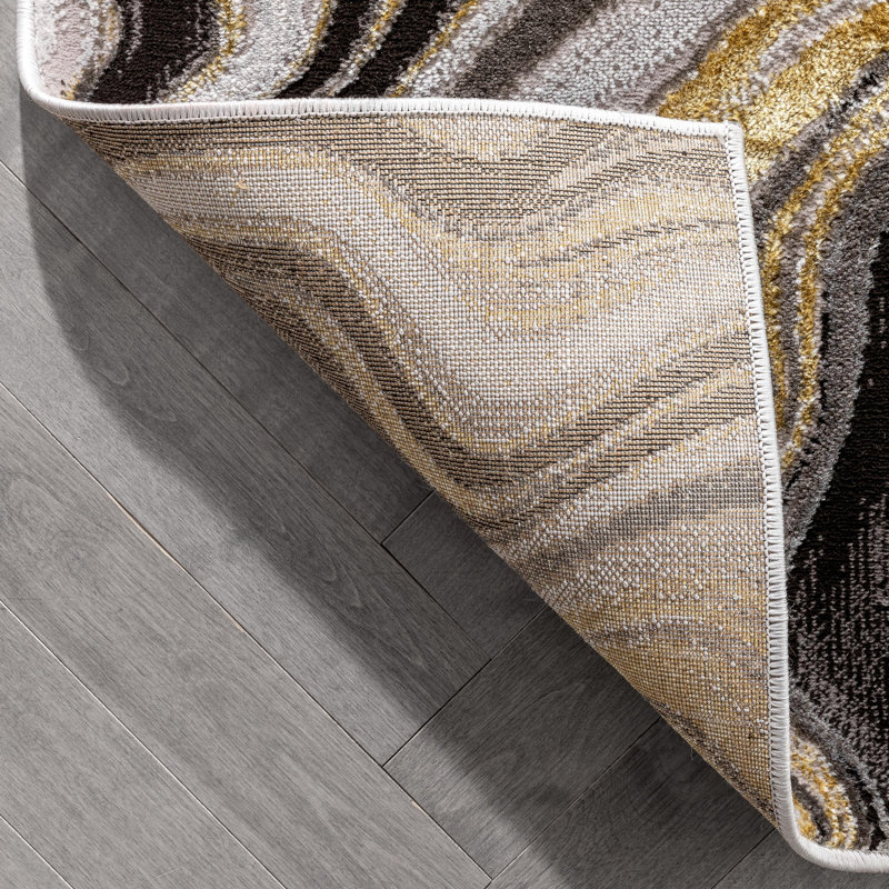 Tapis gris Clomer, Tapis de couloir 2 pi 7 po x 9 pi 10 po