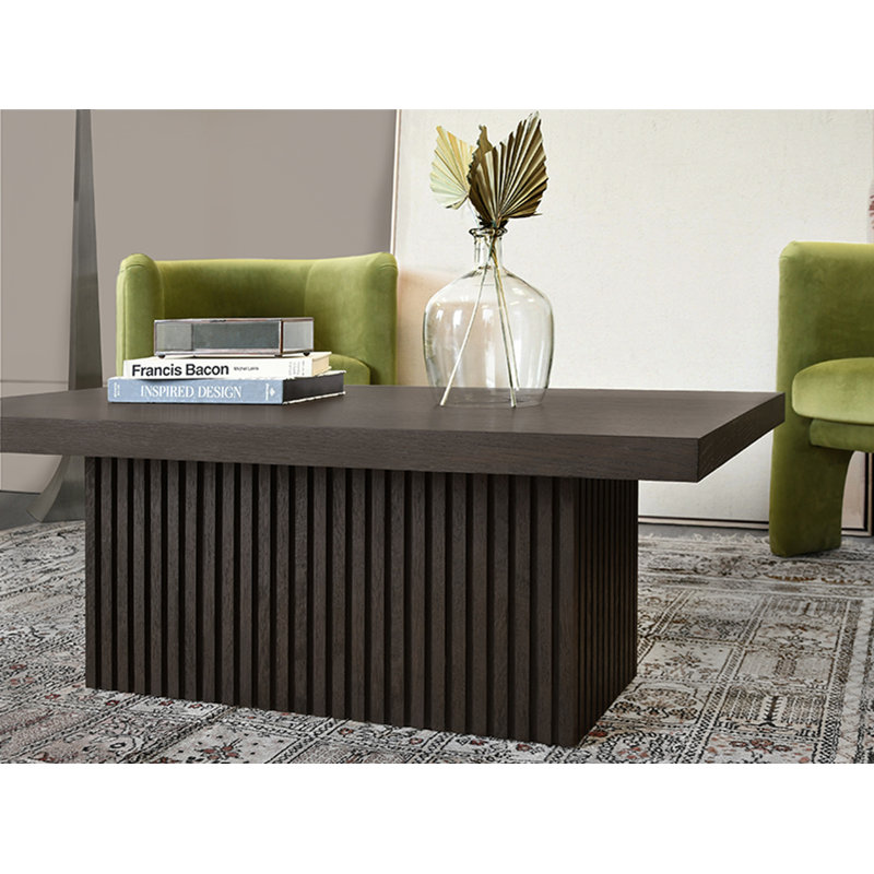 Tyson Solid Wood Coffee Table, Dark Espresso Oak