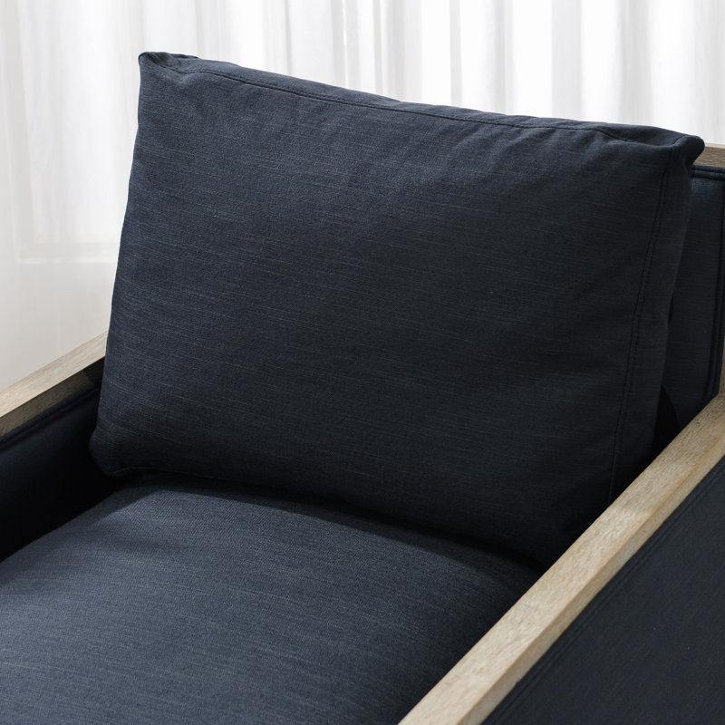 Fauteuil pivotant rembourré 27 po, Lin indigo