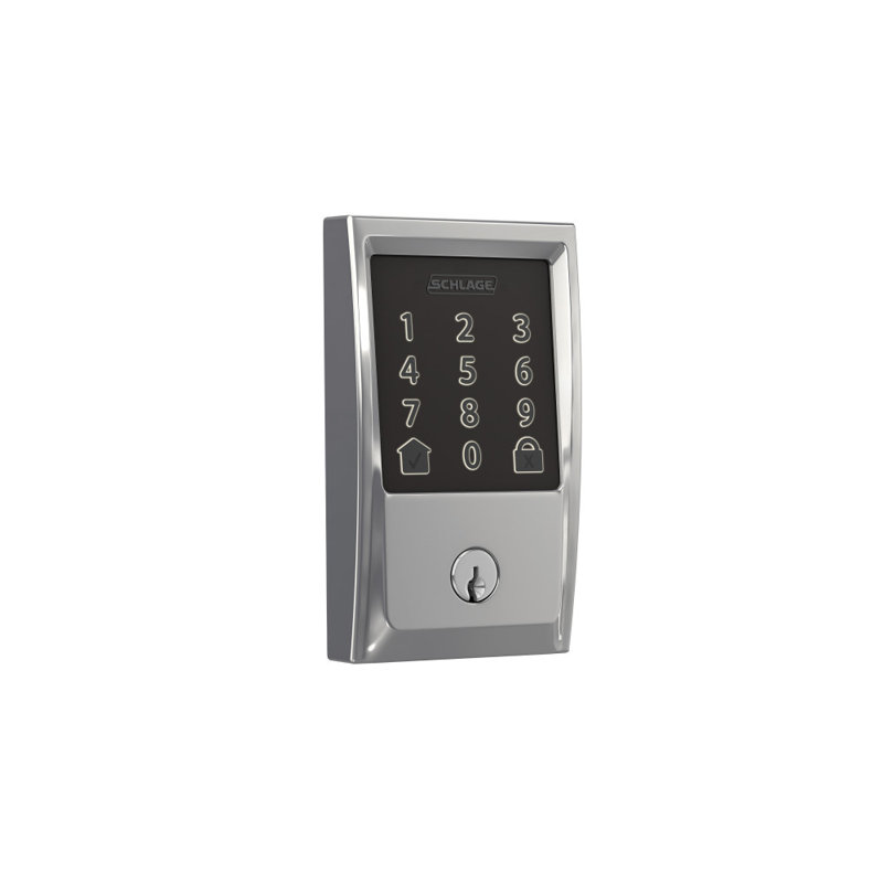 Encode Smart WiFi Deadbolt with Century Trim, Bright Chrome, Yes