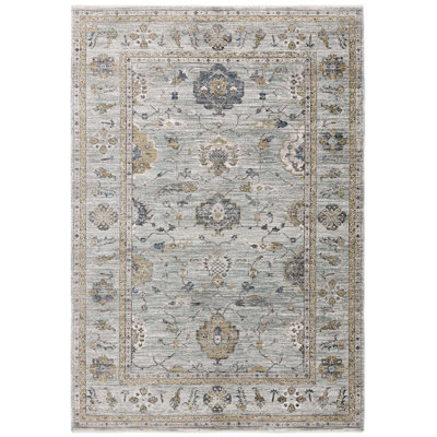 Chavonda Power Loomed Persian Teal Area Rug