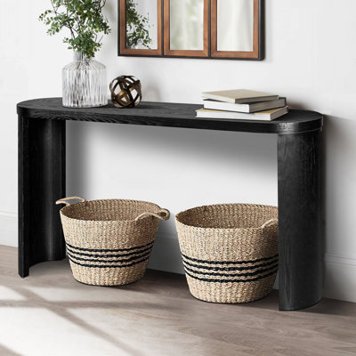 Table d'entrée polyvalente avec pieds incurvés, idéale pour placer un canapé et rehausser l'esthétique de la décoration intérieure