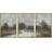 Natural Forest River Landscape Framed On Canvas 3 Pieces Print-91875252-91875250